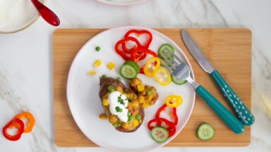 Indiase gevulde zoete aardappel